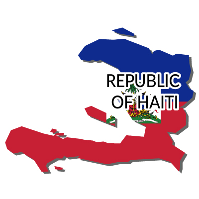 ハイチ共和国無料フリーイラスト｜英語・国旗付